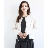 アイボリー | フェイクスウェード ドット釦ジャケット/洗える | MK MICHEL KLEIN