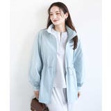 ライトブルー | 2wayタイプライターミドル丈ブルゾン/洗える | MK MICHEL KLEIN