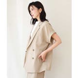 [洗える]リネンライクストレッチ フレンチスリーブジャケット | MK MICHEL KLEIN | 詳細画像24 