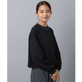 ブラック | バッグファスナーデザイン ポンチカットソー/洗える | MK MICHEL KLEIN