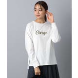 ホワイト | 刺繍ロゴデザイン コットンロンT/洗える | MK MICHEL KLEIN