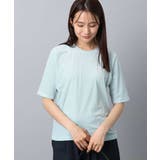 ミントブルー | シアーベロアTシャツ/洗える | MK MICHEL KLEIN