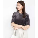 ダークグレー | シアーベロアTシャツ/洗える | MK MICHEL KLEIN