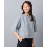 グレー | フクレジャガード五分袖プルオーバー/洗える | MK MICHEL KLEIN