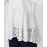 幾何調レースデザイン ペプラムインナーカットソー/洗える | MK MICHEL KLEIN | 詳細画像12