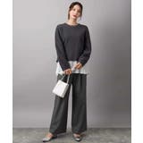 幾何調レースデザイン ペプラムインナーカットソー/洗える | MK MICHEL KLEIN | 詳細画像6