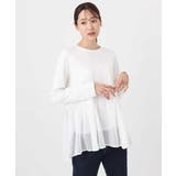 幾何調レースデザイン ペプラムインナーカットソー/洗える | MK MICHEL KLEIN | 詳細画像7