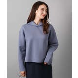 ライトブルー | クロップド丈ダンボールフーディー/洗える | MK MICHEL KLEIN