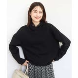 ブラック | クロップド丈ダンボールフーディー/洗える | MK MICHEL KLEIN