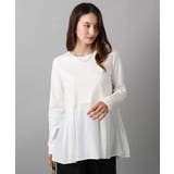 タックプリーツデザイン ペプラムインナーカットソー/洗える | MK MICHEL KLEIN | 詳細画像2