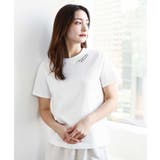 ホワイト | 刺繍ロゴTシャツ/接触冷感/UVカット/洗える | MK MICHEL KLEIN