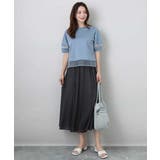 シアー切替えランタンスリーブカットソー/接触冷感/洗える | MK MICHEL KLEIN | 詳細画像21