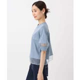 シアー切替えランタンスリーブカットソー/接触冷感/洗える | MK MICHEL KLEIN | 詳細画像23