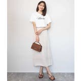 ビーズ刺繍ロゴTシャツ/洗える | MK MICHEL KLEIN | 詳細画像3