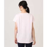 [洗える]ニュアンスロゴ フレンチスリーブTシャツ | MK MICHEL KLEIN | 詳細画像12 
