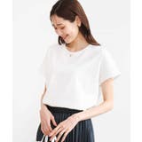 [洗える]ニュアンスロゴ フレンチスリーブTシャツ | MK MICHEL KLEIN | 詳細画像2 