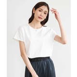 [洗える]ニュアンスロゴ フレンチスリーブTシャツ | MK MICHEL KLEIN | 詳細画像3 