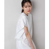 ホワイト | 裾ドロストデザインカットソー/接触冷感/洗える | MK MICHEL KLEIN