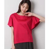 ピンク | フレアースリーブ天竺カットソー/接触冷感/洗える | MK MICHEL KLEIN