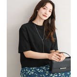 ブラック | [洗える]ドット調アイレット レースTシャツ | MK MICHEL KLEIN