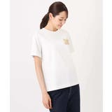 イニシャル刺繍コットンTシャツ/UVカット/接触冷感/洗える | MK MICHEL KLEIN | 詳細画像13