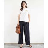 イニシャル刺繍コットンTシャツ/UVカット/接触冷感/洗える | MK MICHEL KLEIN | 詳細画像7