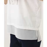 [洗える]シフォン切替えフロッキーロゴTシャツ | MK MICHEL KLEIN | 詳細画像22 