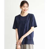 [洗える]シフォン切替えフロッキーロゴTシャツ | MK MICHEL KLEIN | 詳細画像8 