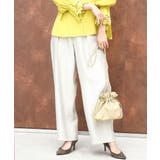 サテン地バレルパンツ/洗える | MK MICHEL KLEIN | 詳細画像1 