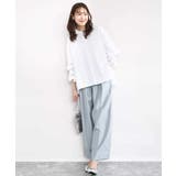 サテン地バレルパンツ/洗える | MK MICHEL KLEIN | 詳細画像3 