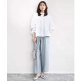 サテン地バレルパンツ/洗える | MK MICHEL KLEIN | 詳細画像4 