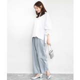 サテン地バレルパンツ/洗える | MK MICHEL KLEIN | 詳細画像5 