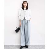 サテン地バレルパンツ/洗える | MK MICHEL KLEIN | 詳細画像6 