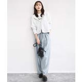 サテン地バレルパンツ/洗える | MK MICHEL KLEIN | 詳細画像7 