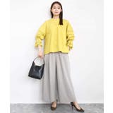 ストレートワイドパンツ(ストライプ・無地)/洗える | MK MICHEL KLEIN | 詳細画像10 