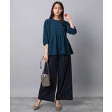 ストレートワイドパンツ(ストライプ・無地)/洗える | MK MICHEL KLEIN | 詳細画像20 