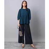 ストレートワイドパンツ(ストライプ・無地)/洗える | MK MICHEL KLEIN | 詳細画像22 