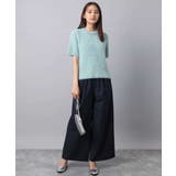 ストレートワイドパンツ(ストライプ・無地)/洗える | MK MICHEL KLEIN | 詳細画像24 