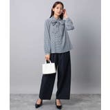 ストレートワイドパンツ(ストライプ・無地)/洗える | MK MICHEL KLEIN | 詳細画像28 