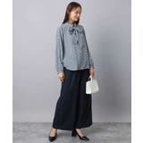 ストレートワイドパンツ(ストライプ・無地)/洗える | MK MICHEL KLEIN | 詳細画像29 