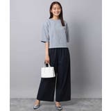 ストレートワイドパンツ(ストライプ・無地)/洗える | MK MICHEL KLEIN | 詳細画像34 