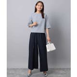 ストレートワイドパンツ(ストライプ・無地)/洗える | MK MICHEL KLEIN | 詳細画像35 