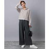 ストレートワイドパンツ(ストライプ・無地)/洗える | MK MICHEL KLEIN | 詳細画像39 