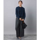 ストレートワイドパンツ(ストライプ・無地)/洗える | MK MICHEL KLEIN | 詳細画像43 