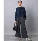 ストレートワイドパンツ(ストライプ・無地)/洗える | MK MICHEL KLEIN | 詳細画像44 