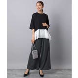 ストレートワイドパンツ(ストライプ・無地)/洗える | MK MICHEL KLEIN | 詳細画像45 