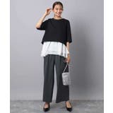 ストレートワイドパンツ(ストライプ・無地)/洗える | MK MICHEL KLEIN | 詳細画像46 