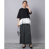 ストレートワイドパンツ(ストライプ・無地)/洗える | MK MICHEL KLEIN | 詳細画像47 