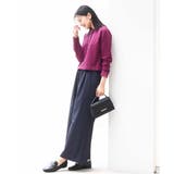 ストレートワイドパンツ(ストライプ・無地)/洗える | MK MICHEL KLEIN | 詳細画像54 