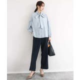 ダブルクロス セミワイドパンツ/セットアップ対応/洗える | MK MICHEL KLEIN | 詳細画像12 